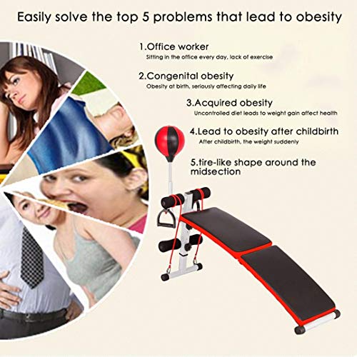 Prepare for your PlayStation 5,Game gym essentials, Ab Bench Decline Adjustable ,Incline Weight Bench Adjustable with A Pair of 1kg Dumbbells /Boxing ball