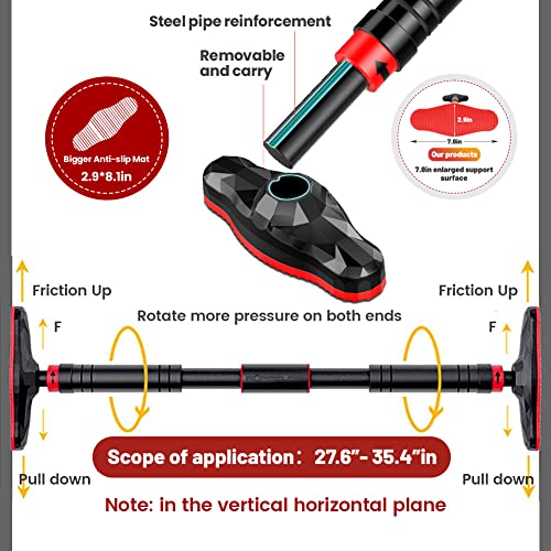Ropecube Doorway Pull Up Bar And Chin Up Bar, No Screw Installation Strength Training Pull-Up Bars With Automatic Locking, Adjustable Width Upper Body Workout Bar For Home Gym Exercise (440 Lbs) #TOP3
