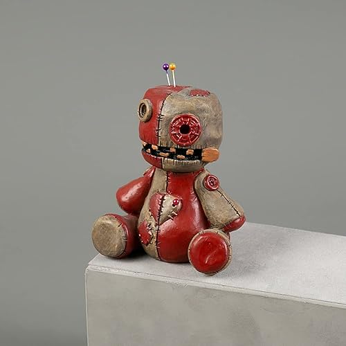 Miniatura 7 de Cabeza temblorosa de muñeca vudú para tablero de automóvil, adorno de muñeca vudú, para Halloween, soporte de incienso de resina, aromaterapia,