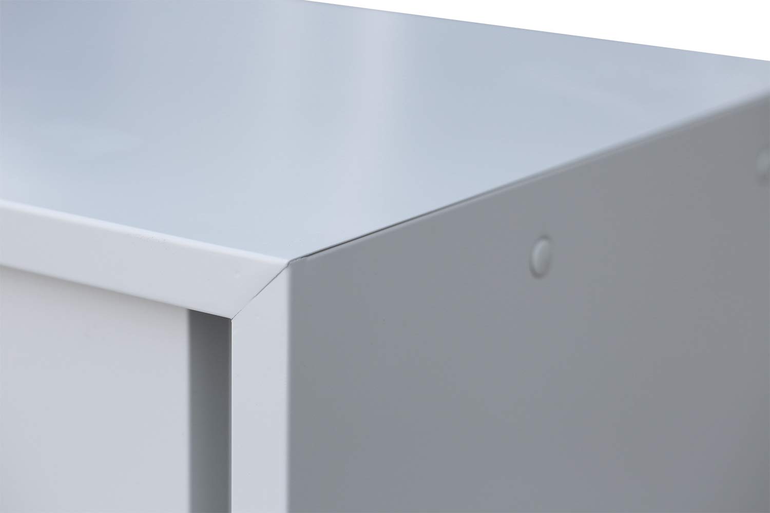 Schiebetürenschrank voll verschweißt Schiebetüren Büro Aktenschrank Sideboard aus Stahl grau 1090 x 1200 x 450 mm (Höhe x Breite x Tiefe) 550145