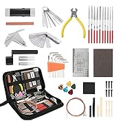 72PCS Guitar Tool Kit,Professional Guitar Repairing Maintenance Tool Kit with Guitar Strings Pick...