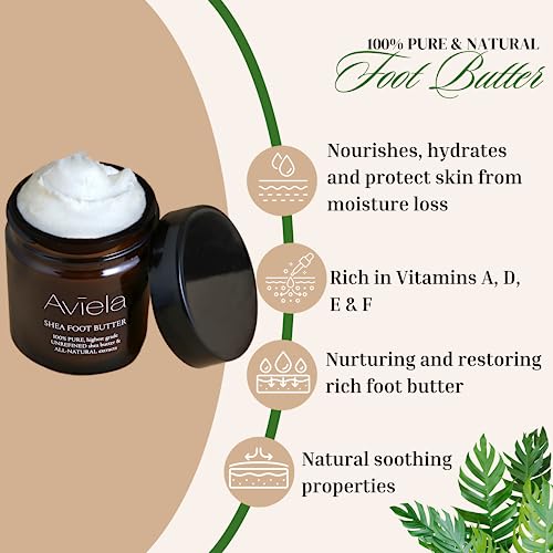 Aviela Shea Butter Foot Cream For Very Dry Feet & Cracked Heels - Image 4