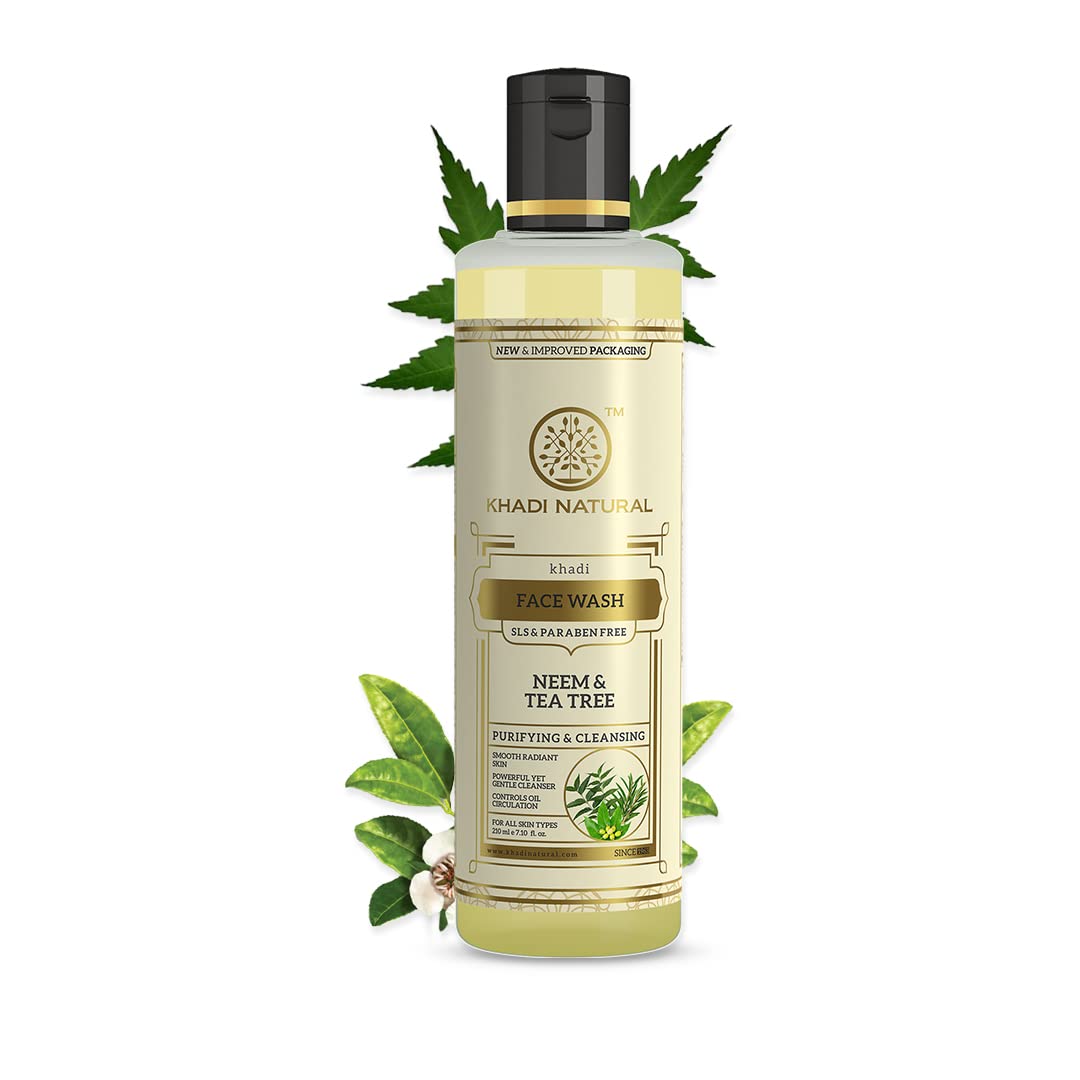 Khadi Natural Neem & Tea Tree Herbal Face Wash | Herbal Face Wash for Glowing Skin | Face Wash for Controlling Acne | Paraben & Sulphate-Free |…