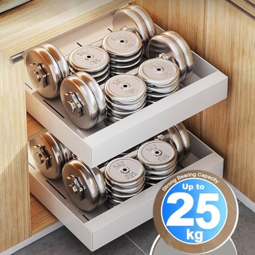 Organizador extraíble de armarios y estante deslizante de cocina con adhesivo 6