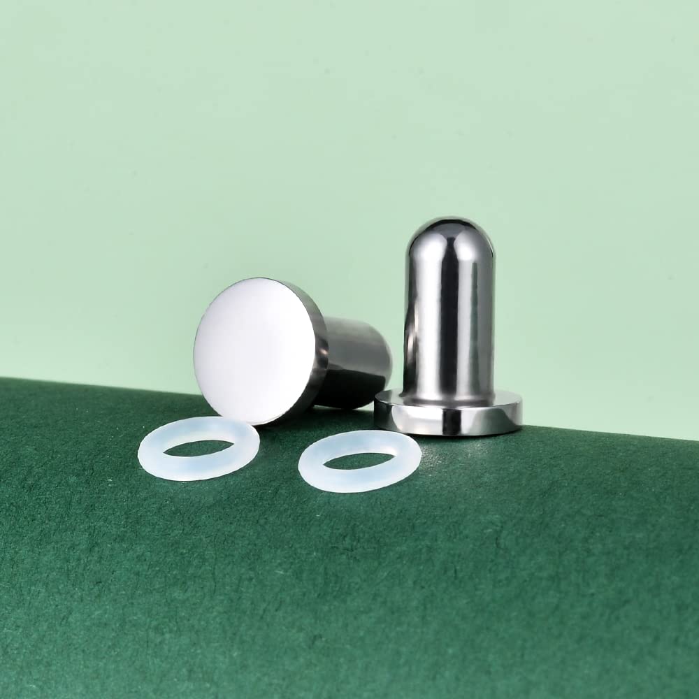 TBOSEN Zestaw o dokładnych wymiarach tunele do uszu ze stali nierdzewnej z O-ringiem rozciągacze gauge zestaw do piercingu, 1-6mm, Metal, Piaskowiec