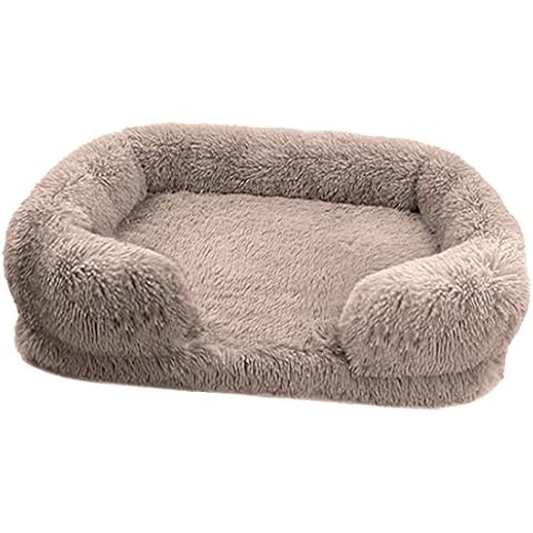 Vinnykud Dog Sofa Bed Orthopaedic Plush Fluffy Dog’s Beds Waterproof Memory Foam Cat Bed with Zipper Cover Washable Pet Bed with Anti-Slip Bottom Cover