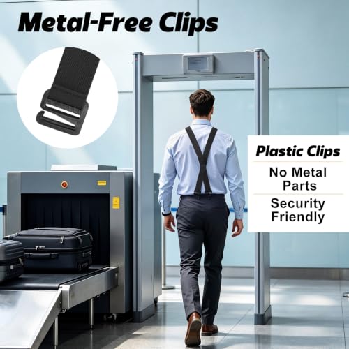 Image of Sintege 4 Pcs X Back Suspenders 1.5 Inch Heavy Duty