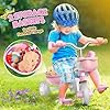 HappyGoLucky Pink Tricycles Toys for 2-5 Year Old Girls Gifts, Balance Bike 2 3 4+ 5 Year Old with 3 Colorful Lighting Wheels & Adjustable Seat, Baby Toddler Kids Cycle Trikes Bike Girls Toys Age 2-5 #4