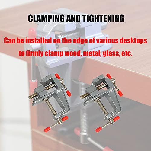 Aluminum Alloy Bench Vise Small Mini Table Clamp Vice Portable Work Bench Vise for Small Work Crafts Woodworking