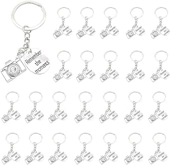iMagitek 40 Pcs Camera Keychains Photographer Keyrings for Camera Lovers Remember the Moments Inspirational Gift for Photographers Photo Lovers Photo Club Gift