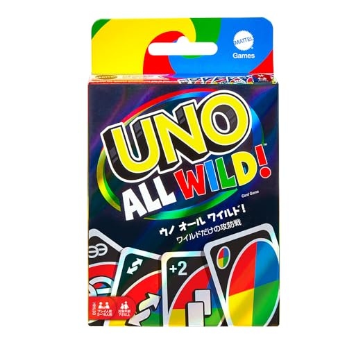 UNO, Jogo de cartas All Wild com 112 cartas, Presente para Crianças, Família e Noite de Jo... UNO, Jogo de cartas All Wild com 112 cartas, Presente para Crianças, Família e Noite de Jo...