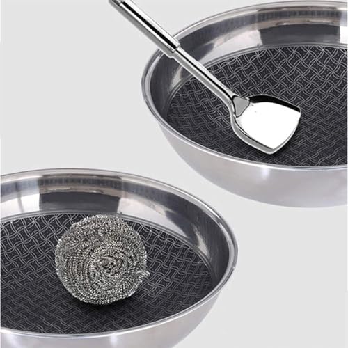Wok de acero inoxidable 304 de 34 cm con superficie antiadherente miniatura 4