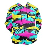 Leisure Clothes Colorful Shark Hand Drawn Wild Sea Animal Life Hooded Sweatshirt Men Upper Outer...
