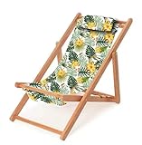 Tumbona vintage para niños, piscina o playa (flor tropical)