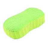 Ruilogod Car Vehicles Washing Drying Microfiber Sponge Pad Green 21.5 x 11.5cm (id: 949 433 76b 7dc 3eb