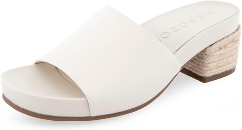 Aerosoles Women's CLARK Heeled Slide Sandal, Eggnog Leather, 7M