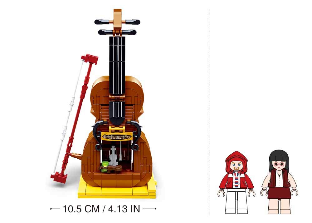 Sluban M38-B0817 Wonders-Violin Shop 308 Pieces, Mehrfarbig - Image 4