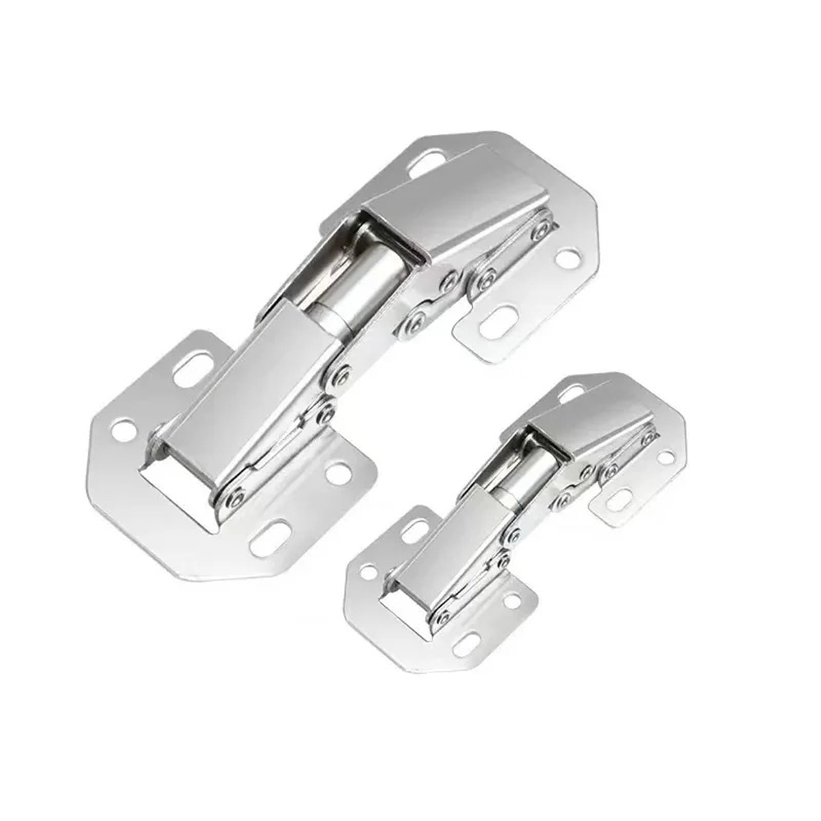 Cidegoo 4 Inch Buffer Hinge Cabinet Hinges 2Pcs No Hole-Free Grooved Hinges, Cabinet Door Mahjong Table, 3-Inch 4-Inch Buffer Bridge For Cupboard Furniture(4 Inch Buffer Hinge)
