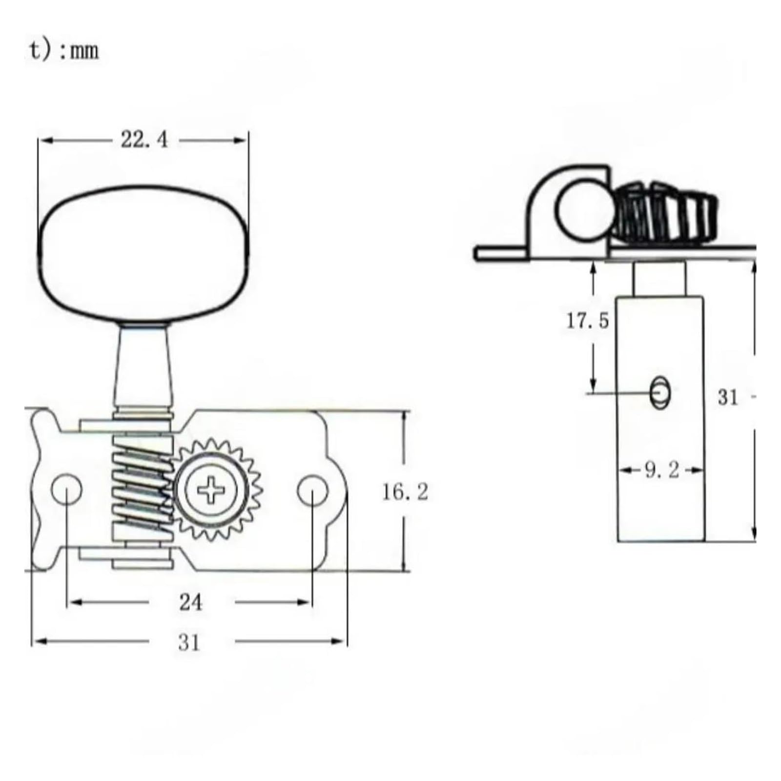 Tuner Do Gitary Akustycznej Z Przykręcanymi Tunerami 6mm Metalowe Akcesoria 3L3R Kołki Do Strojenia Gitary
