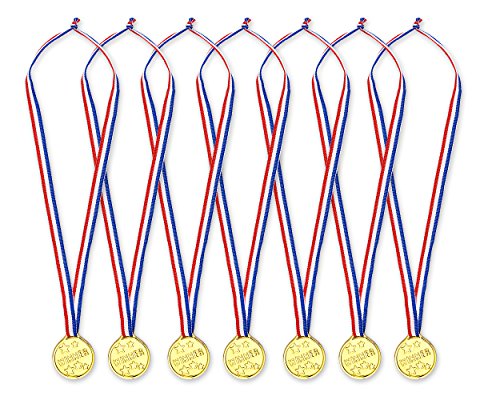 ds. distinctive style DSstyles Gewinner Medaillen 24 Stück Goldmedaillen für Kinder Kinder Plastikmedaillen Gewinner Auszeichnungen für Party Sport Spiele Preis Auszeichnungen
