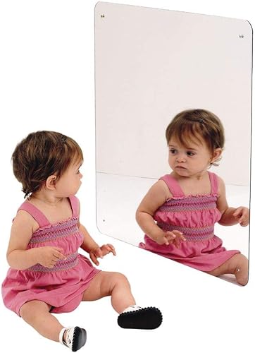 Environments Espejo de seguridad cuadrado, 23-38 pulgadas cuadradas, resistente a roturas, espejo acrílico para preescolares, aulas, guarderías y