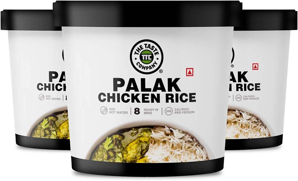 TheTasteCompany Palak Chicken Rice - Ready To Eat | Instant Food | Taste Company (Pack of 3)