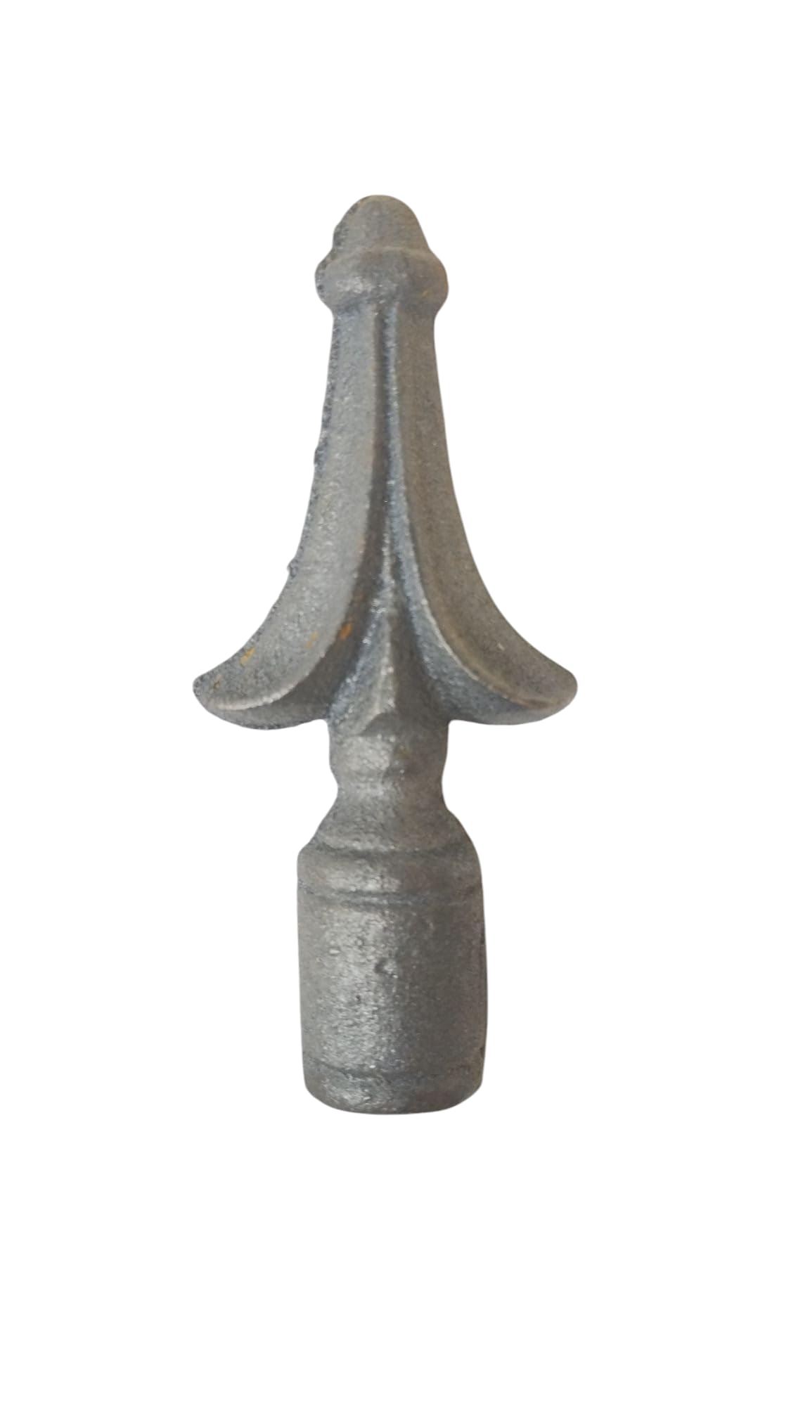 Cast Iron Fence Finials, Multiple Decorative Styles &amp; Sizes, 1/2" to 1" Inch Square and Round Spears, Fleur de Lis Design (1/2" Arrow Round, 5)