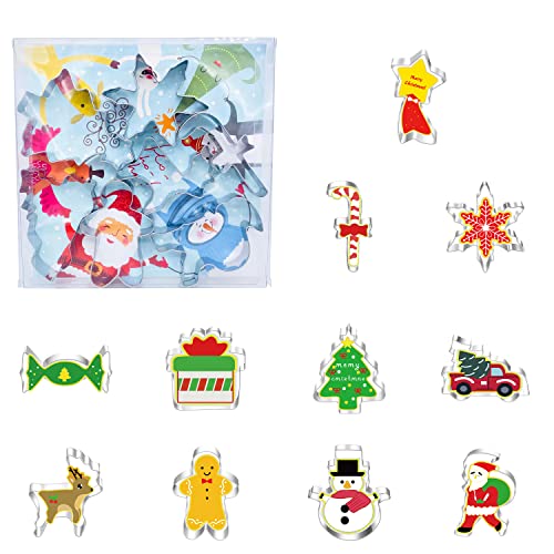 Yealoo 11 Stück Keksausstecher Plätzchen Ausstecher Weihnachten Ausstechformen Plätzchenausstecher Set Cover