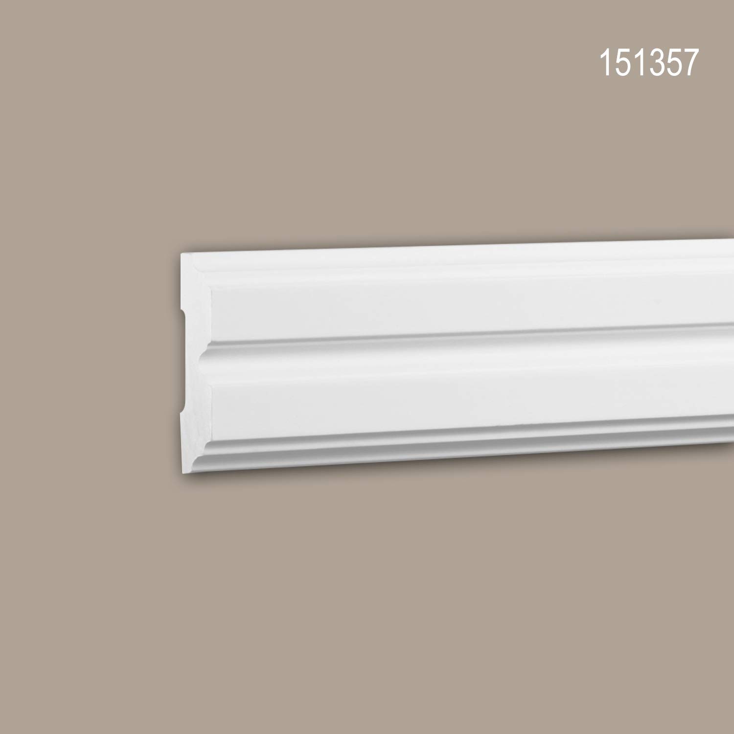 Profhome Molduras para paredes 151357-box 200 cm x 1,2 cm x 4,8 cm Espuma rígida de poliuretano pretratado 14 molduras / 28 m