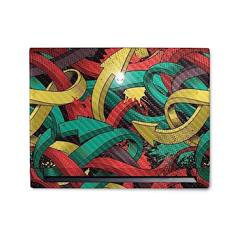 Image of MightySkins Carbon Fiber Skin Compatible With Alienware M18 R1 (2023) Full Wrap Kit - Triadic Arrows | Protective, Durable Textured Carbon Fiber Finish | Easy To Apply & Change Style | Made in the USA