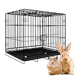 ZALBYUY Guinea Pig Cages, Small Animal Cage, Rabbit Hutch, Chinchilla Cage, Hedgehog Cage with Pull-Out Tray, Suitable for Pets of Guinea Pigs, Rabbits, Chinchillas, Kittens, Puppy, 19.7*12.6*15inch