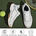Mnplciea Mens Running Shoes Breathable Tennis Walking Sneakers Lightweight Fashion Sports Shoes White