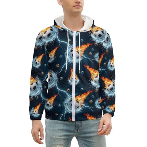 Sudadera con capucha para hombre con cierre miniatura 2