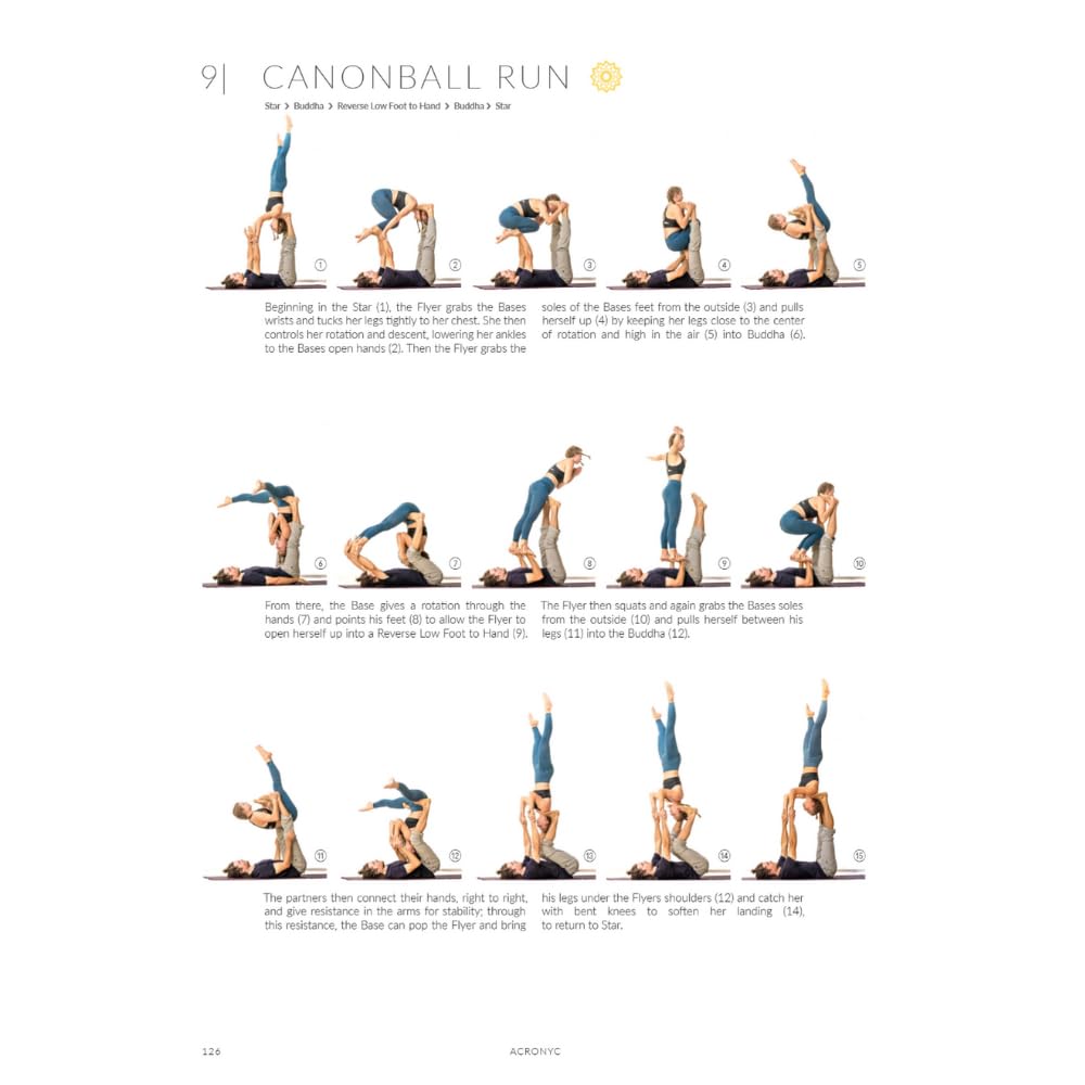 ACRONYC: The Ultimate Acroyoga Manual – 40 Partner Poses, 185 Transitions, and 108 Washing Machines for Beginner to Advanced