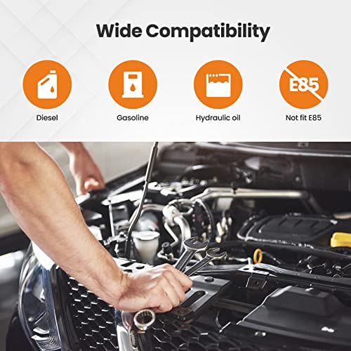 Image of maXpeedingrods 6AN Fuel Line Universal Fit Kit, 3 /8 inch Fuel Line Hose, Transmission Cooler Lines,10PCS CPE Nylon Stainless Steel Braided 6AN Push Lock Hose End 20FT