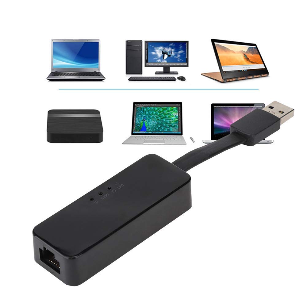 Ejoyous Puce Rapide et Stable, Transmission Efficace du Signal, sécurité des données avancée, Carte réseau RTL8153, Adaptateur USB Gigabit Ethernet 10/100/1000 Mbit/s, Compatible avec Divers