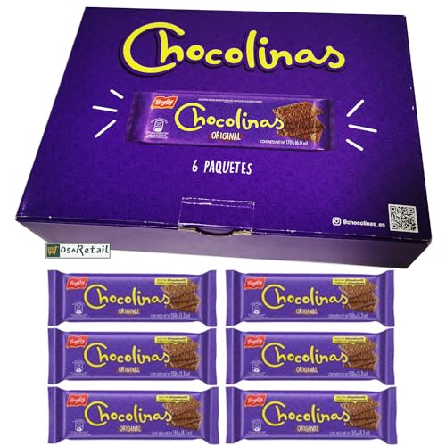 Pack 6×150 g Chocolinas Bagley – Galletitas de Cacao clásicas de Argentina | OsoRetail | Ideales para Chocotorta, meriendas y mates