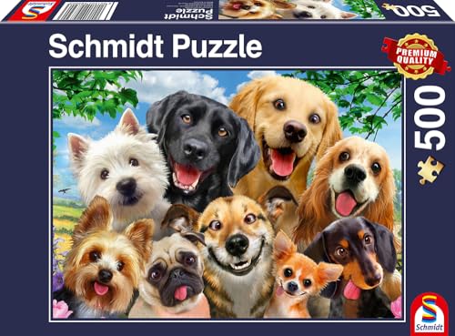Schmidt Spiele 58390 Hunde Selfie, 500 Teile Puzzle
