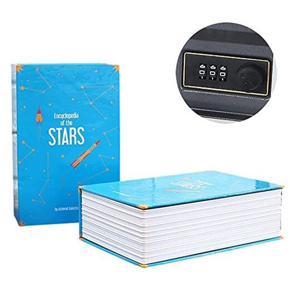 Caja de Almacenamiento Segura para Libros de Diccionario, Caja Fuerte Oculta con 3 Cerraduras de CombinacióN Digital, Caja Secreta Segura Antirrobo, (Rosa)