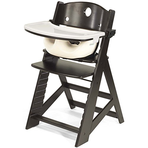 Keekaroo Height Right High Chair with Infant Insert & Tray, Espresso/Vanilla