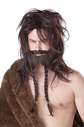 California Costumes Brown Viking Wig, Beard and Mustache Standard