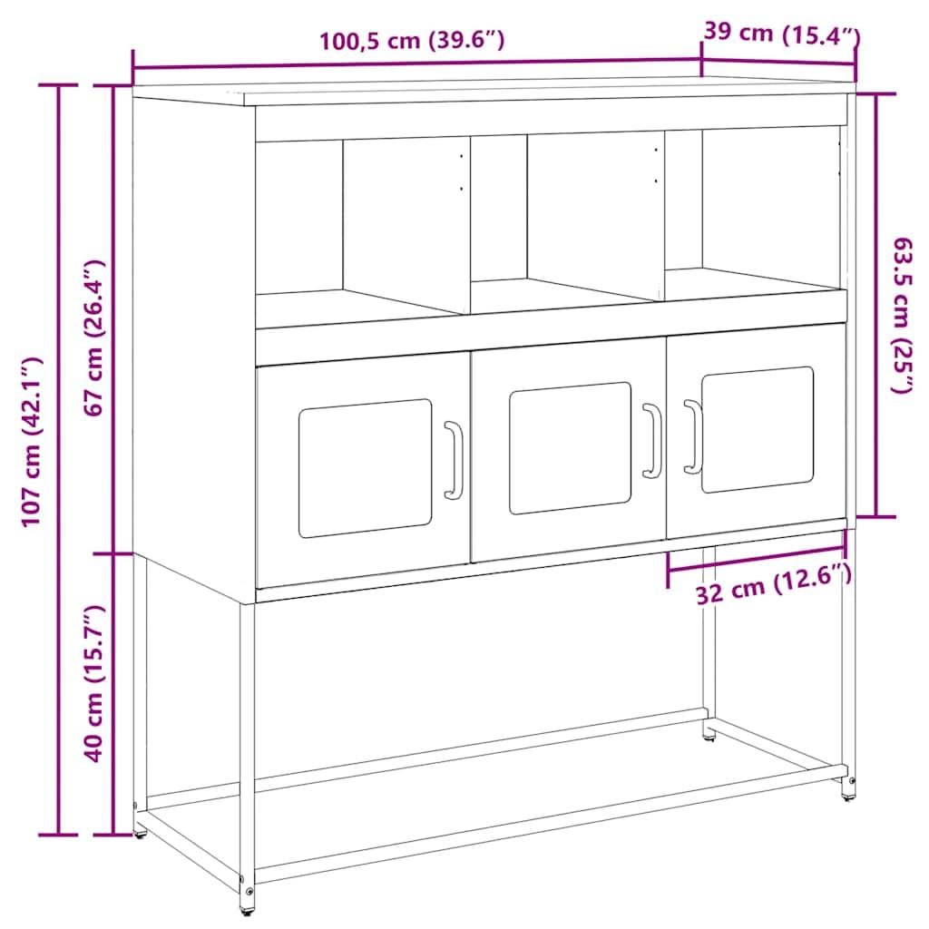 VidaXL Cold-rolled Sideboard (100.5 X 39 X 107 Cm) - Buy At