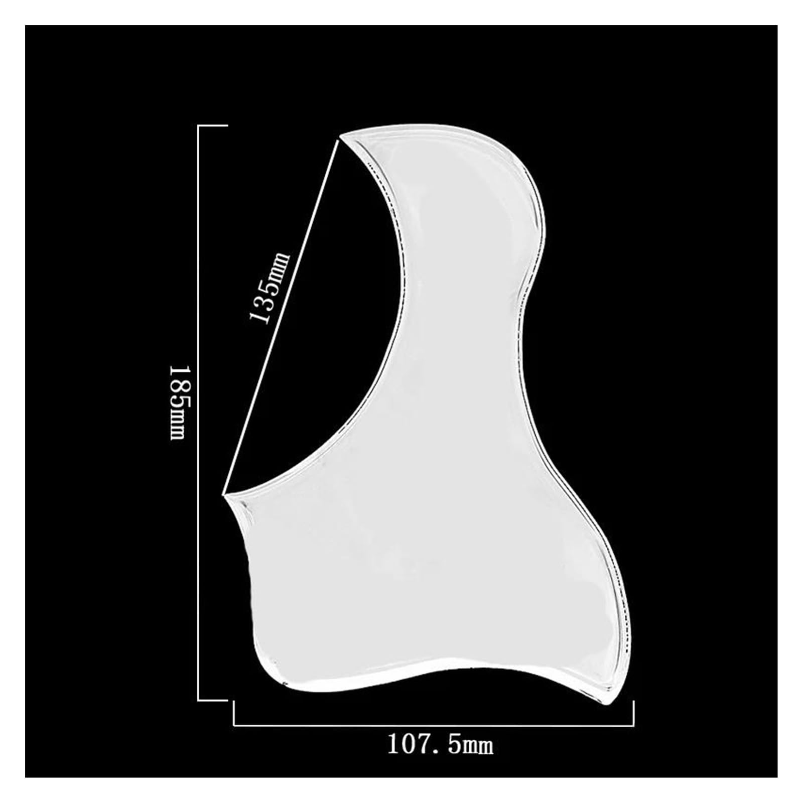 Battipenna autoadesiva Battipenna Per Chitarra Acustica Battipenna Autoadesivo Addensato Da 2 Mm Per Parti Di Ricambio Per Chitarra(3/4)