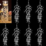 TeaSu 24Pcs Pearl String for Floating Candle Centerpieces, Pearl Vase Filler Decor for Wedding Centerpieces (White)
