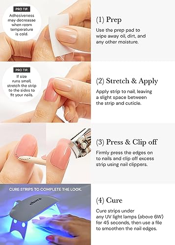 ohora Gel Nail Strips - Brown Sugar (Semi-Cured)