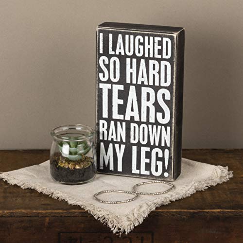 Primitivesbykathy19489classicboxsign5x9tearsrandownmylegneutral Urban Country Home Decor Primitives by kathy 19489 classic box sign 5 x 9 tears ran down my leg neutral urban country home decor
