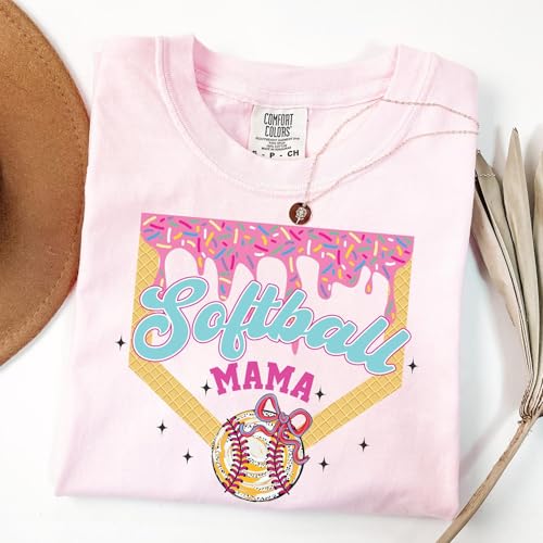 Personalized Ice Cream Softball Mama Shirt, Custom Softball Mom Shirt, Softball Mom Sweatshirt, Sports Mom Gifts, Softball Hoodie, Softball Mom Gifts4