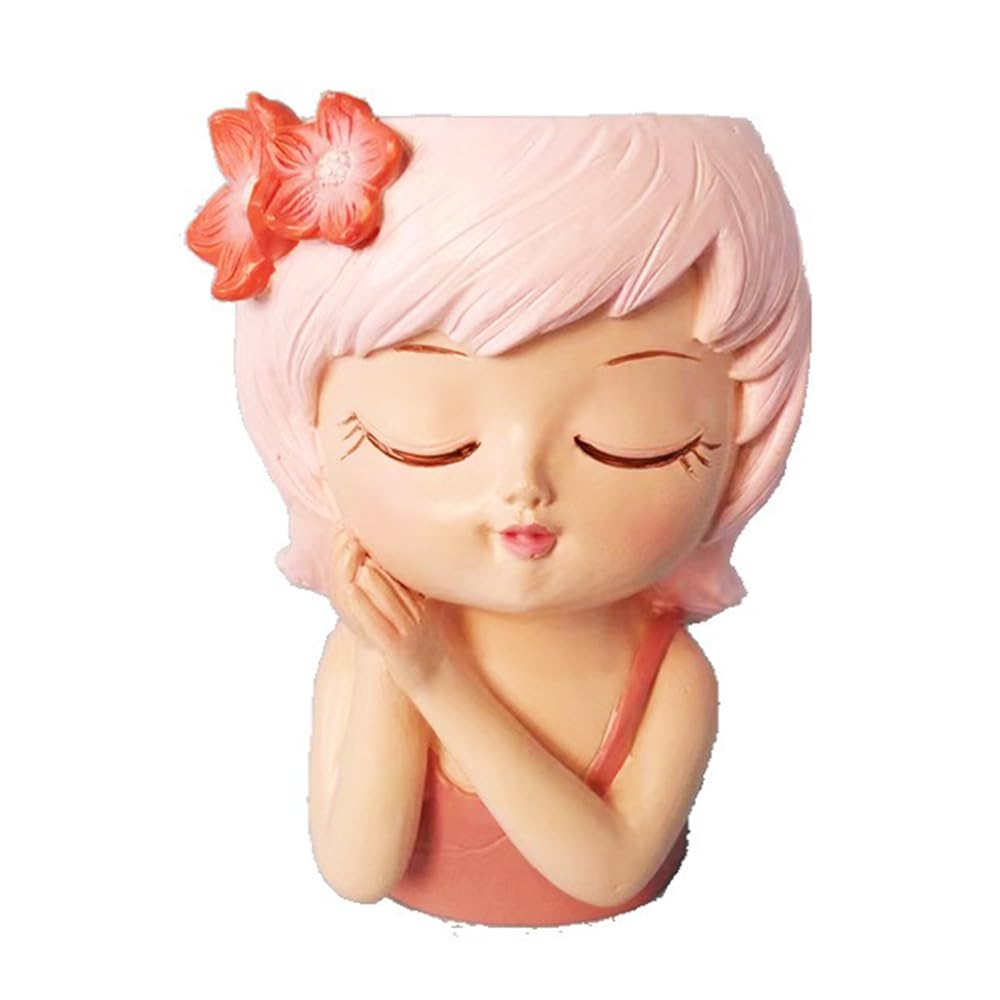 S.A.V.I 1 Pc Small Flower Fairy Girl Pot – Pink Hair Resin Planter, Cute Desktop Decor, Ideal for Mini Plants & Succulents, 10x7x7cm – Perfect for Office, Home, Creative Gifts & Workspace Ornament (B0DHH41BDH) Amazon Price History, Amazon Price Tracker