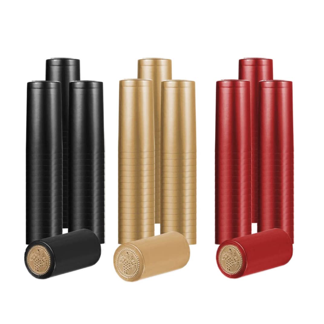 Peosaard Heat Shrink Capsules PVC Wine Bottle Shrink Seal Wrap Caps for Wine Cellars 150PCS, Heat Capsules