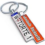 Einfacher Vorgang: Bestelle noch heute einen Mini-Schlüsselanhänger mit Namen oder ganz persönlicher Botschaft und überrasche einen besonderen Menschen. Kennzeichen eintragen, Bezirk wählen und Anhänger in wenigen Tagen erhalten.